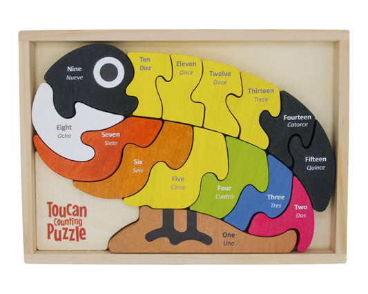 Counting Toucan Puzzle - Bilingual